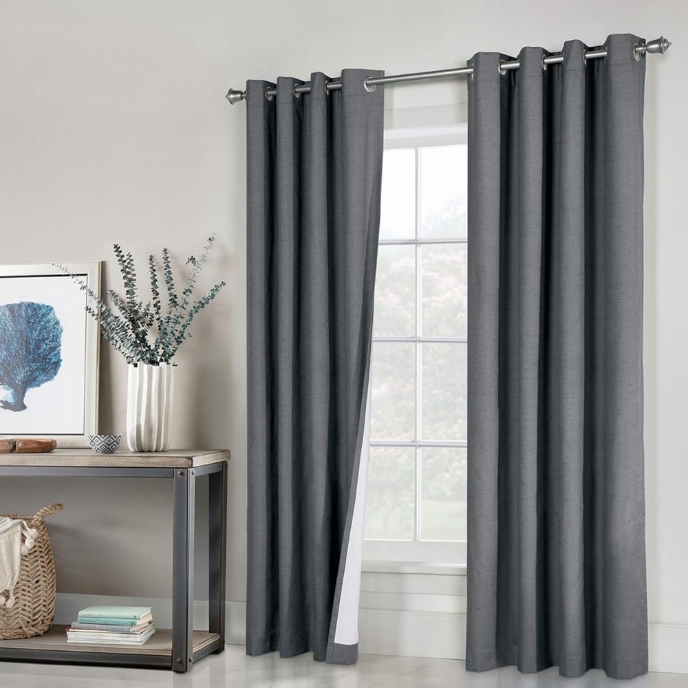 Curtain Gray Panels Couture Thermal Plus 2 panels black-out insulated